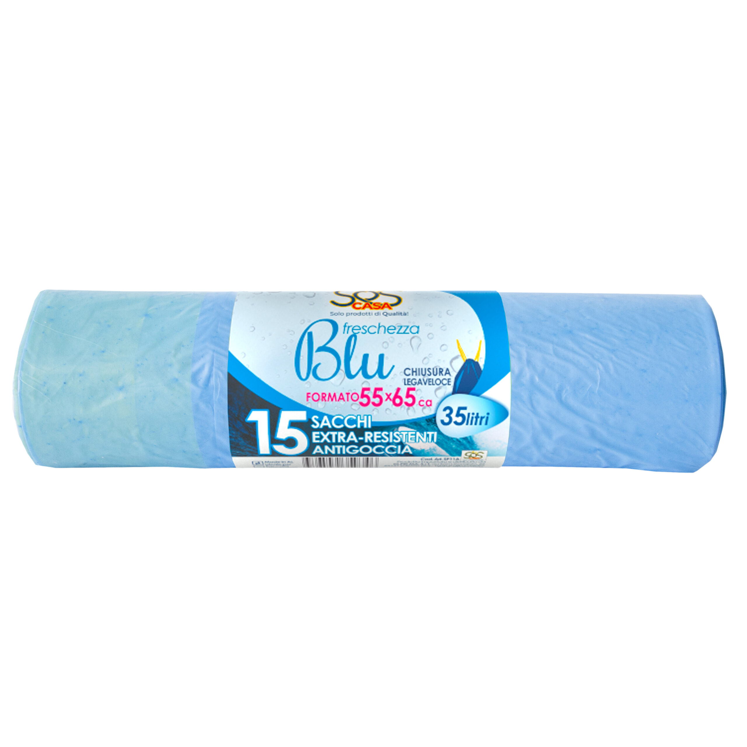 "SOS CASA" - SACCO FRESCHEZZA BLU - 55X65 - PZ.15